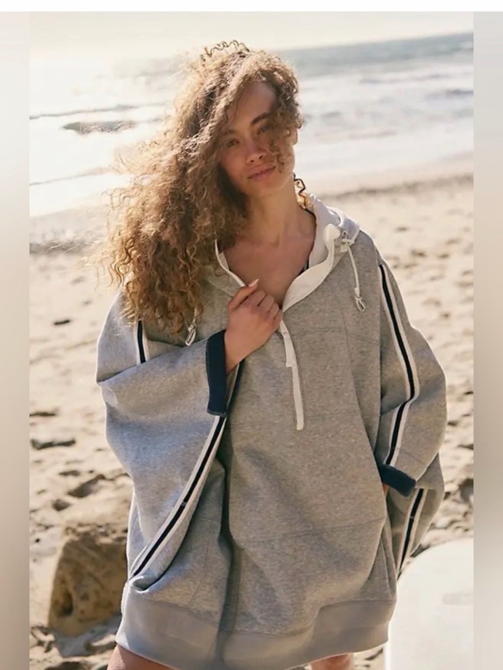 FP Movement by Free People Cocoon Hooded Poncho Sweatshirt Sz XS - Picture 2 of 13